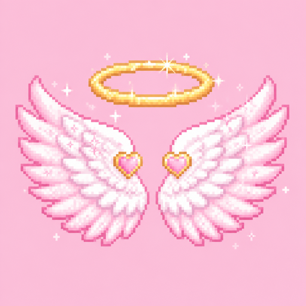 pixel angel wings